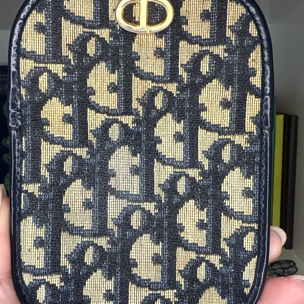 Dior Navy Patterned coin Pouch vintage